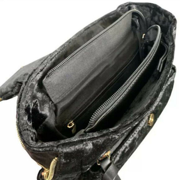 NWT NBA New York Knicks Velvet Mini Backpack Black - Picture 3 of 3